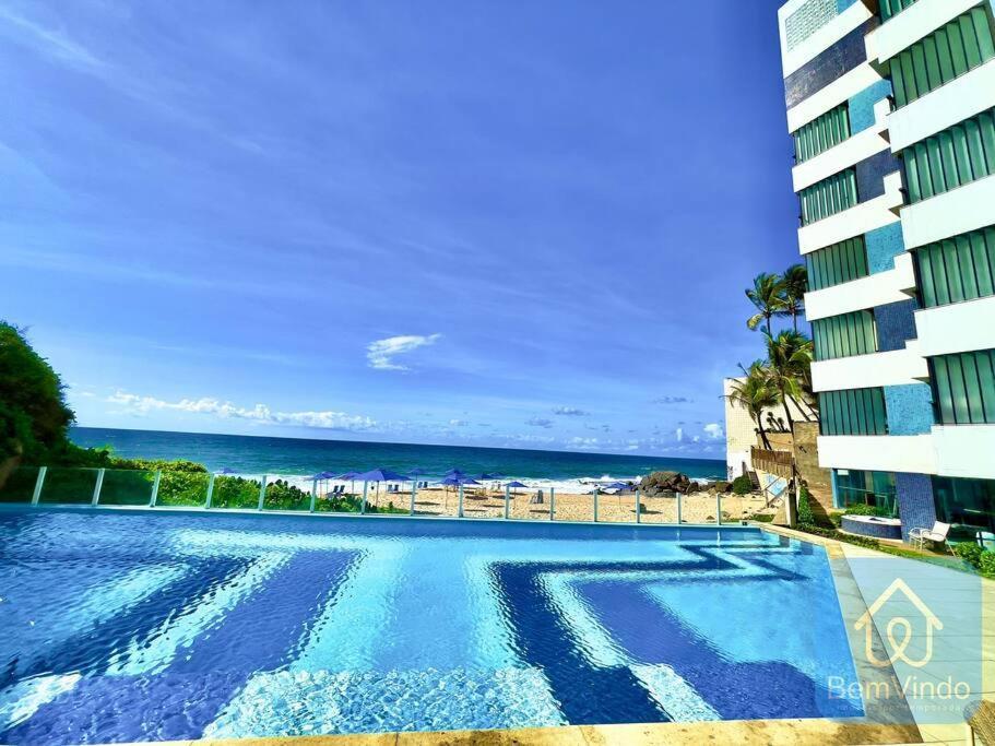Apartamento Completo Com Vista Mar E Pe Na Areia Salvador Exterior foto